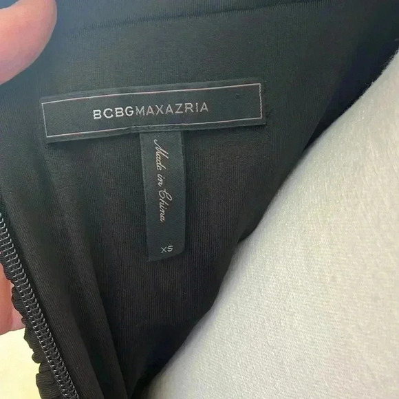 ❤️Host Picks❤️[XS]BCBGMAXAzria Black Moroccan  Draped Jersey V Gown Maxi Dress. - Picture 9 of 14